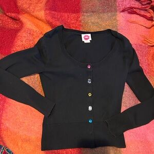 Vintage Fiorucci Cardigan gem buttons.